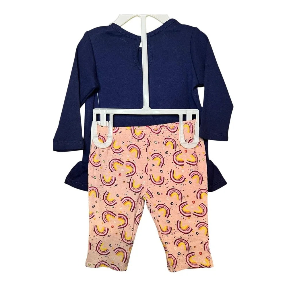 Little Wonders Baby Girl Outfit‎ Rainbow Unicorn Top Leggings NB